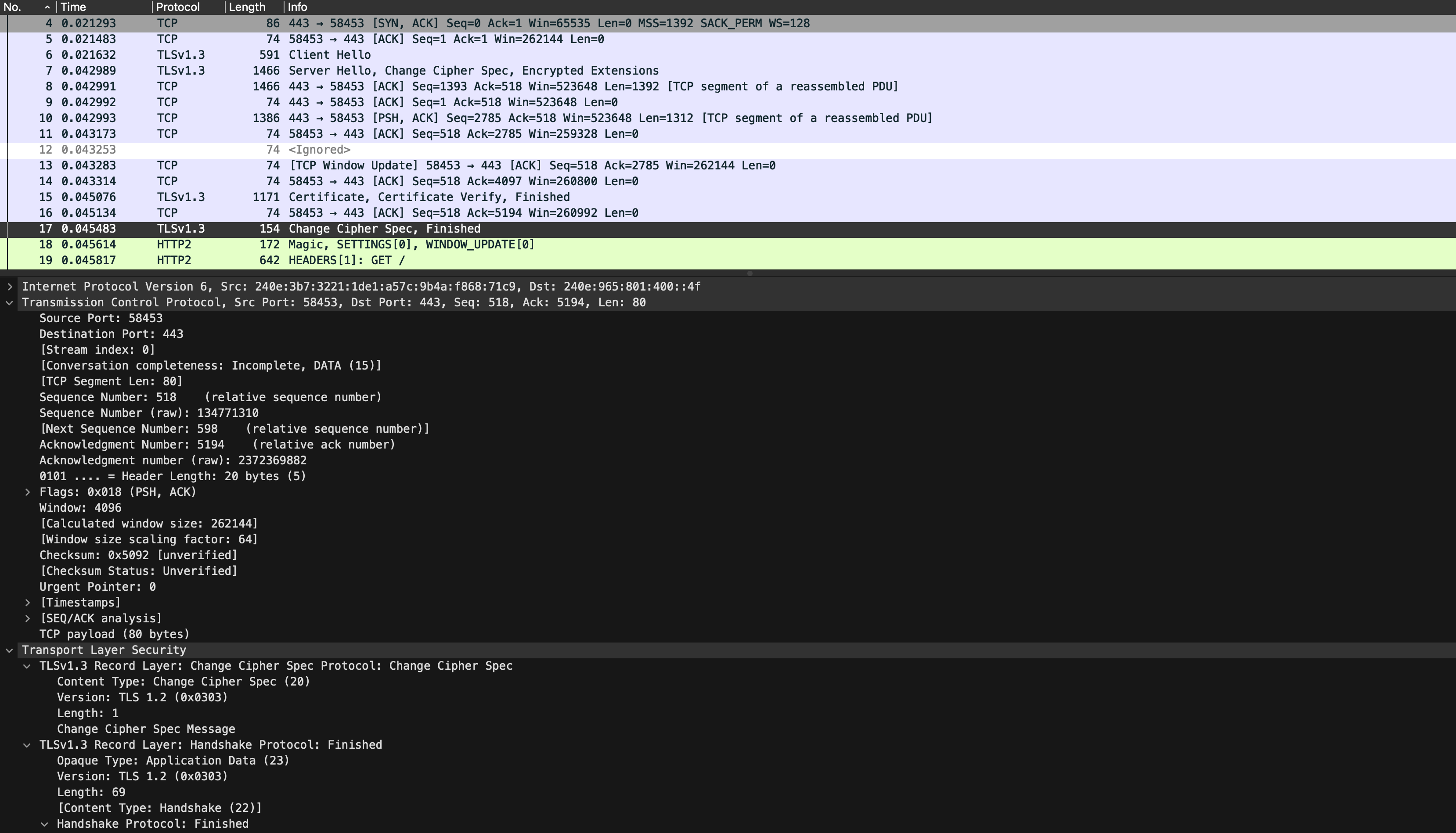 Change Cipher Spec, Finished
